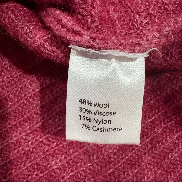 Bartolini Wool Cashmere Blend Turtleneck Women's Sz S Red Made In Italy Boho - Picture 8 of 9